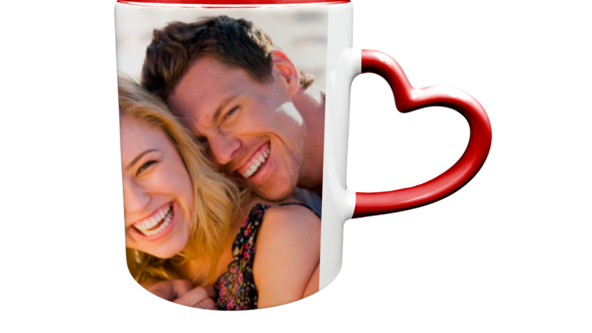 Tazza manico a cuore - Personalizza con le tue foto - Photoviva