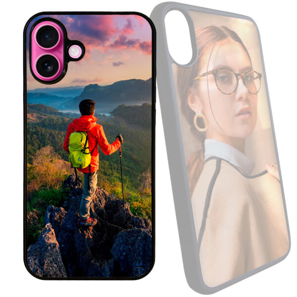 cover personalizzata in vetro per iphone 16 plus